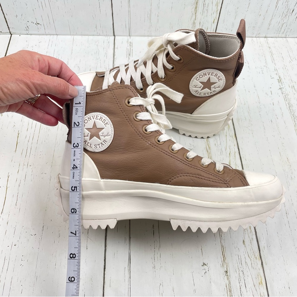 Converse Run Star Hike Chuck Taylor Leather High Top Platform Sneakers. - Picture 14 of 16